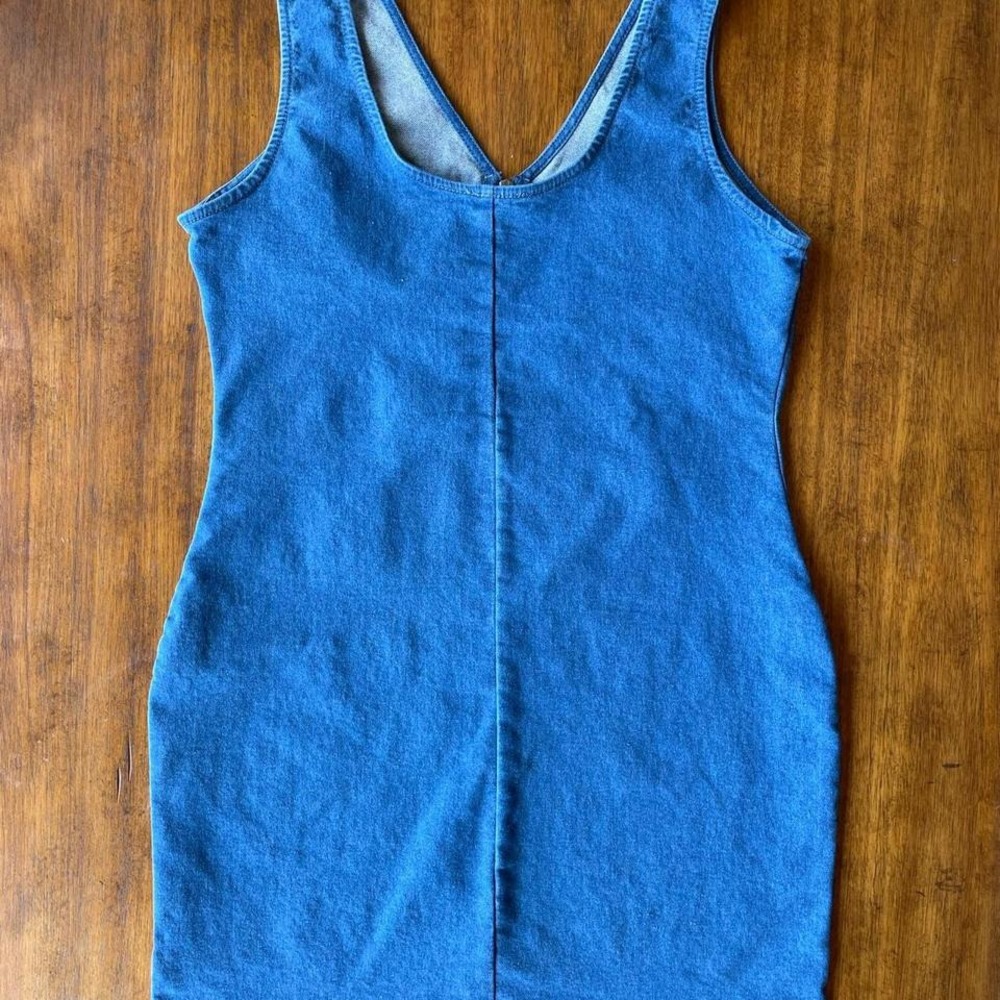 7th & Hudson Denim Zip Up Dress - Picture 4 of 6